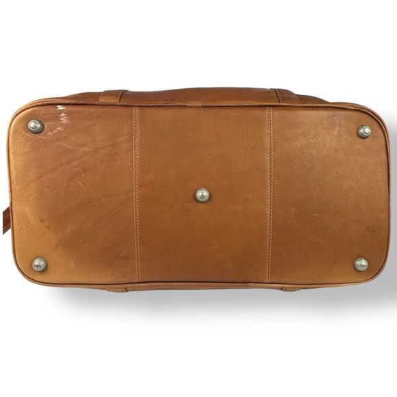 Piel Leather Vintage Colombian Duffel Travel Overnight Bag Weekender Rugged - Picture 9 of 16